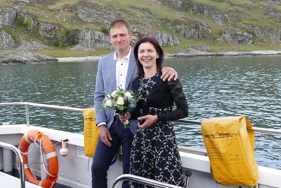 wedding at sea